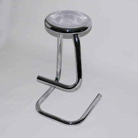 chrome k700 steel paperclip stool by kinetics