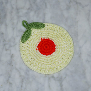 hand knit potholder set