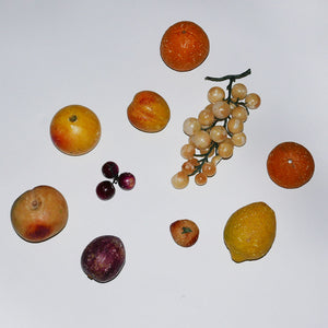 vintage italian marble alabaster fruit collection