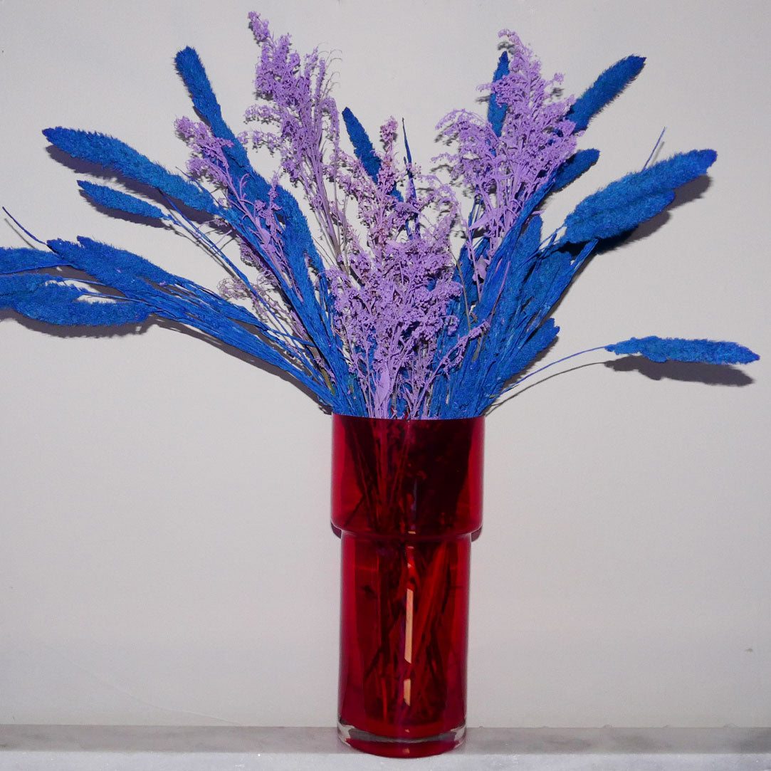 modern red vase