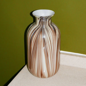 mcm striped glass vase