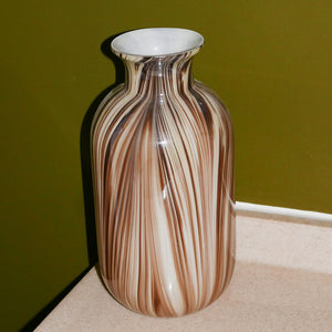 mcm striped glass vase