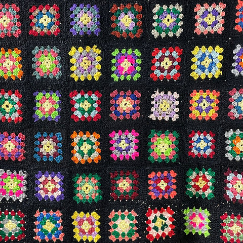 mini granny square crochet blanket