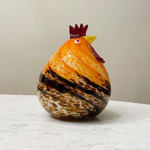Vintage Murano Style Farmhouse Hen or Chicken Figurine Italian Art Glass 1980/1990’s