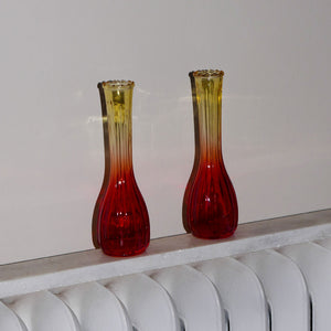 2x ombre bud vases