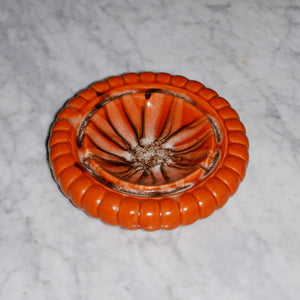 70s orange ceramic ashtray 