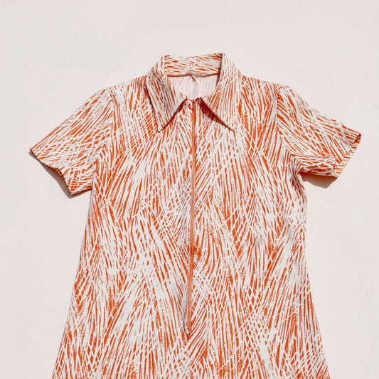 orange retro dress