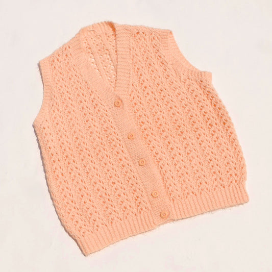 peach knit vest