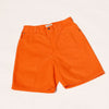 orange denim shorts