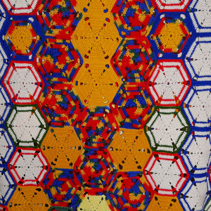 hexagon crochet throw