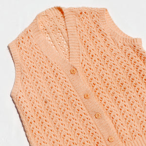 peach knit vest