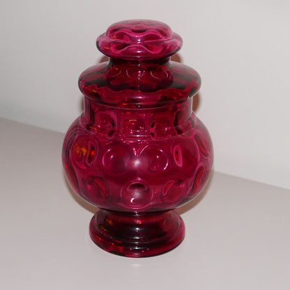 Glass Cookie Jar w Lid Collectible Glass Canister Holidays