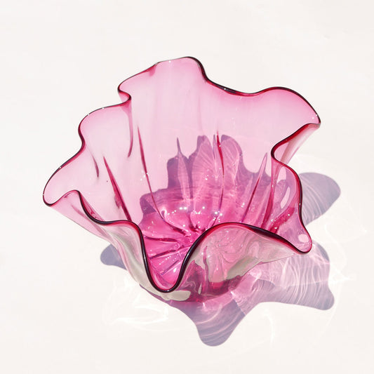 pink glass dish