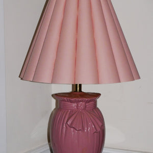 pink ceramic bow tie lamp