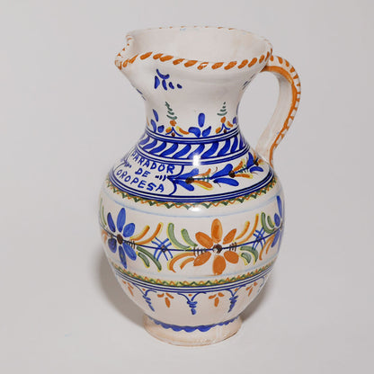 spanish hand painted pitcher