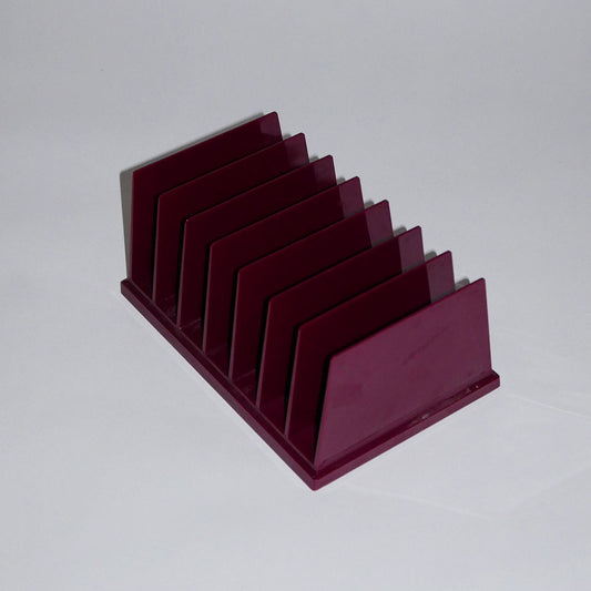 burgundy plastic organizer