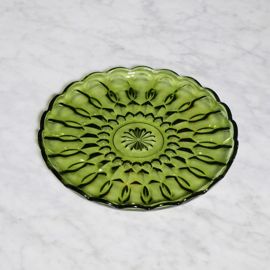 vintage glass serving dish