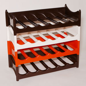 stackable plastic space age wine rack