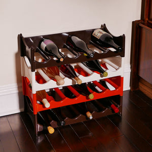 stackable plastic space age wine rack