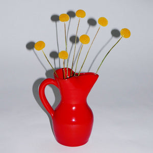 mcm red ceramic pitcher