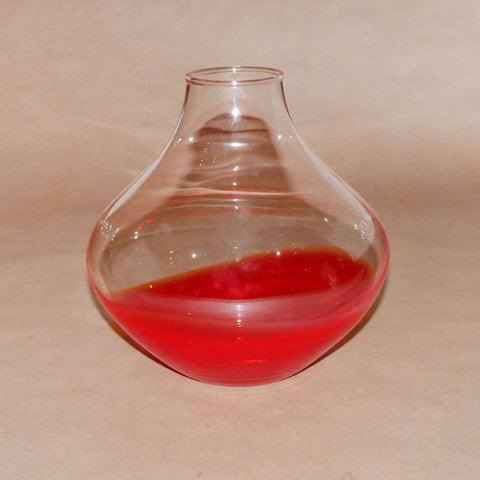 LSA International Red & Clear Glass Vase