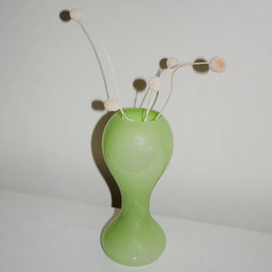delightful curvy mint green vase vintage toronto black dot shops