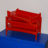 stackable orange retro shelves