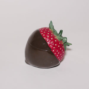 ceramic chocolate strawberry candle