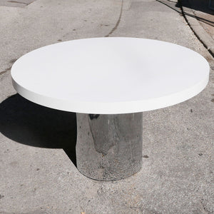 chrome base dining table