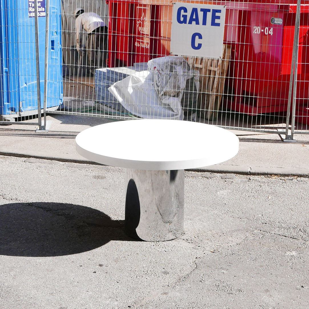 chrome base dining table