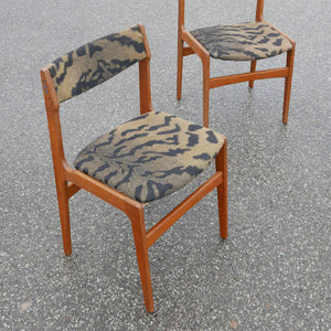 4x mcm teak chairs