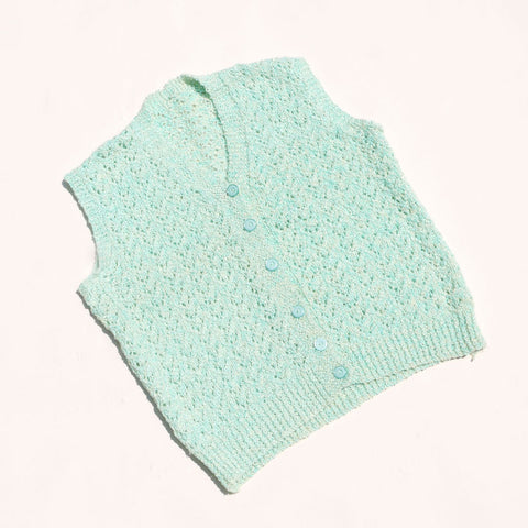 seafoam knit vest