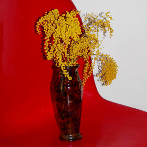 glass spotted tiger vase
