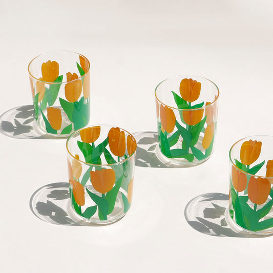 4x tulip glasses