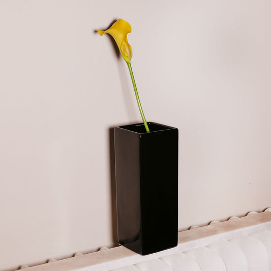 square ceramic block table vase
