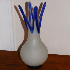 murano satin art glass vase