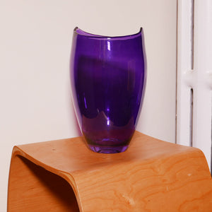 purple polish glass vase