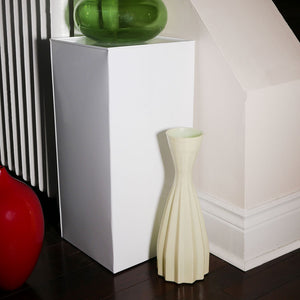 ceramic ribbed decorative vase