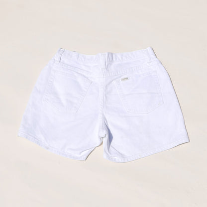 white denim shorts