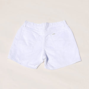 white denim shorts
