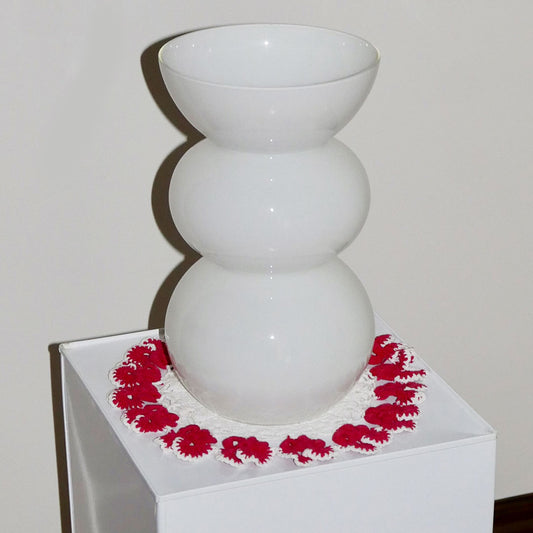 white bubble vase black dot shops