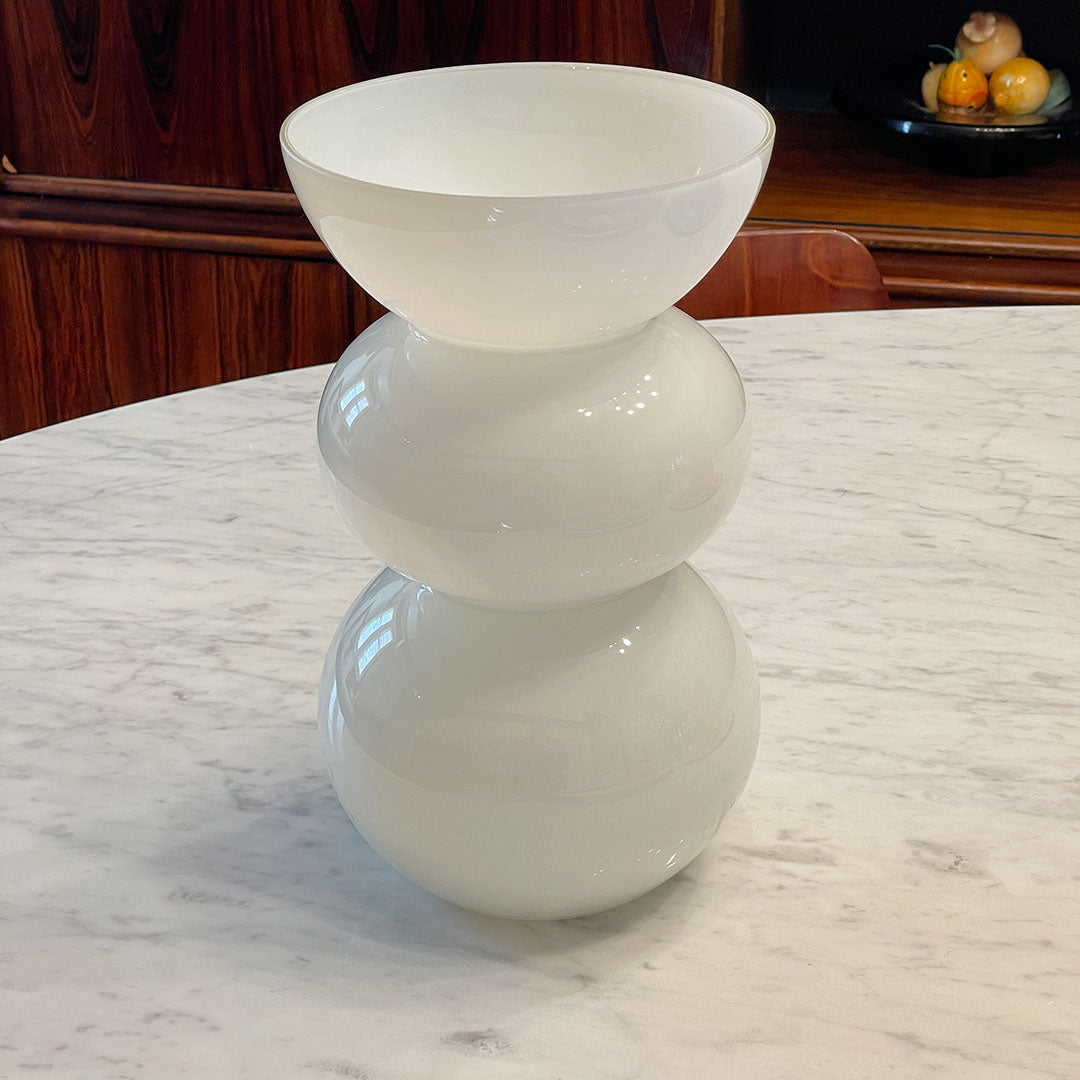 white bubble vase