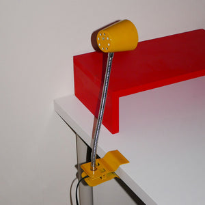yellow clamp desk light