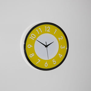 yellow wall clock