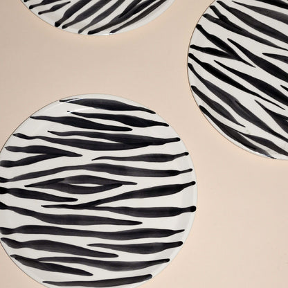 zebra serving dish