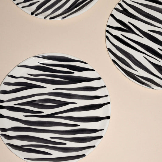 zebra serving dish